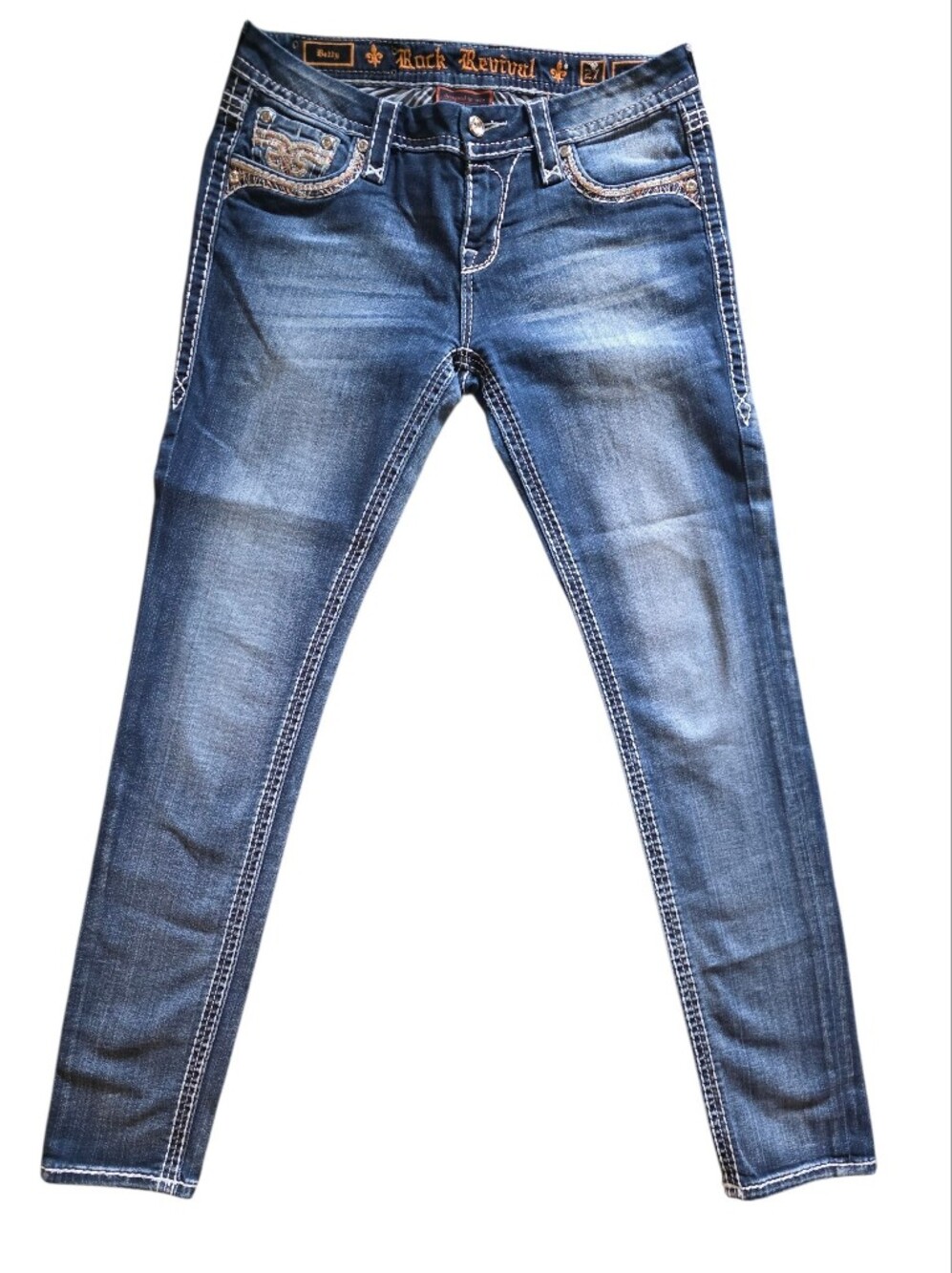 Rock Revival Blue Washed Slim Jeans